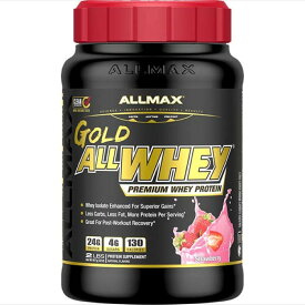 オールマックス ゴールド オールホエイ プロテイン ストロベリー味 908g ALLMAX GOLD ALLWHEY Protein 2lbStrawberry 【お取り寄せ商品】