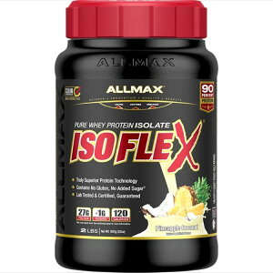 I[}bNX AC\tbNX veC pCibvRRibc 908g ALLMAX ISOFLEX Protein 2lbPineapple Coconut y񂹏iz