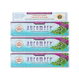 yő1400~OFFN[|z[3Zbg] I[A A[F[_ n[o ~gt[ e117g auromereHerbal Tooth Paste Mint Free 4.16 oz 3pieces set