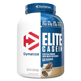 【最大1200円OFFクーポン】ダイマタイズ エリート カゼインプロテイン クッキー&amp;クリーム味 4lb 1.8kg 約53回分 Dymatize Elite Casein Cookie and Cream カゼインプロテイン 筋トレ トレーニング【お取り寄せ商品】【合わせて買いたい】