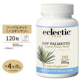【隠れた名品】Eclectic Institute ノコギリヤシ 600 mg 120カプセルeclectic INSTITUTE Saw Palmetto 600mg 120caps