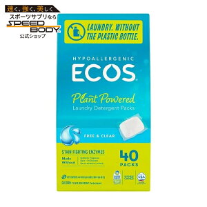 �G�R�X �A�[�X�t�����h���[ �t���[���N���A �t�̃��X ����p��� 40�p�b�N�� ECOS Earth Friendly Products Free & Clear Liquidless Laundry Detergent 40 packs �y�����񂹏��i�z