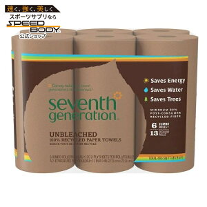 �Z�u���X�W�F�l���[�V���� 100%�Đ��� ���Y���y�[�p�[�^�I�� 6���[�� Seventh Generation 100% Recycled Unbleached Paper Towels 6 count �y�����񂹏��i�z