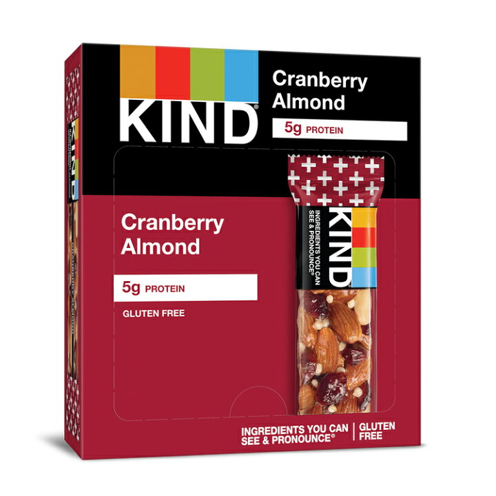 カインド ナッツバー クランベリーアーモンド 6本入り 各40g (8.4oz) KIND Nut Bars Cranberry Almond  プロテイン カインドバー 低GI食品 クランベリー アーモンド アメリカサプリ専門スピードボディ