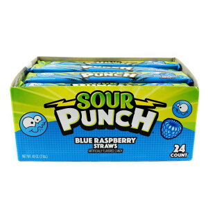 �y�A�����J�R�X�g�R�i�z�T���[�p���`�X�g���[ �u���[���Y�x���[ ��56g 24�{���� Sour Punch Straws, Blue Raspberry, 2 oz, 24-count�y�����񂹏��i�z�y���킹�Ĕ��������z