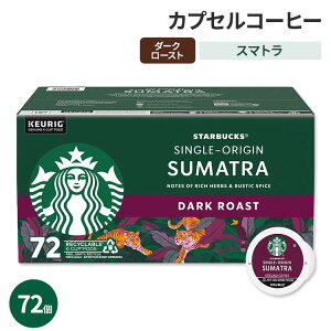 �y�A�����J�R�X�g�R�i�z�X�^�[�o�b�N�X�R�[�q�[ �V���O���I���W�� �X�}�g�� �_�[�N���[�X�g K�J�b�v 72���� Starbucks Coffee Single Origin Sumatra Dark Roast K-Cup, 72-count�y�����񂹏��i�z�y���킹