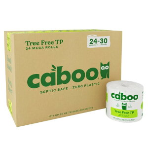�y�A�����J�R�X�g�R�i�zCaboo �|���o�X�e�B�b�V�� �_�u�� 400�� 24���[�� Caboo Bamboo Bath Tissue, 2-Ply, 400 Sheets, 24 Rolls �y�����񂹏��i�z�y���킹�Ĕ��������z