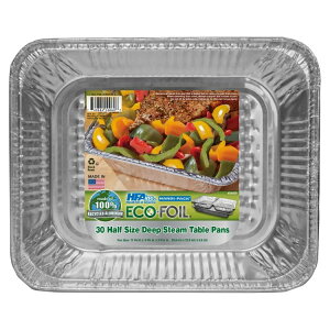 �y�A�����J�R�X�g�R�i�z�G�R�t�H�C�� �n�[�t�T�C�Y �f�B�[�v�X�`�[���e�[�u���p�� 30���� Eco-Foil Half Size Deep Steam Table Pan, 30-count �y�����񂹏��i�z�y���킹�Ĕ��������z