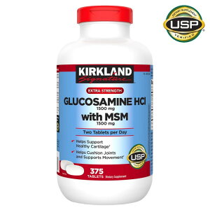 �y�A�����J�R�X�g�R�i�z�J�[�N�����h�V�O�l�`���[ �O���R�T�~�� MSM �z�� 375�� Kirkland Signature Glucosamine with MSM, 375 Tablets �y�����񂹏��i�z�y���킹�Ĕ��������z