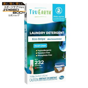 �y�A�����J�R�X�g�R�i�zTru Earth �G�R�X�g���b�v �����܃X�g���b�v �t���b�V�����l�� 232 �� �X�g���b�v 116 �� Tru Earth Eco-Strips Laundry Detergent Strips, Fresh Linen, 232 Loads, 116 Strips�y�����񂹏�