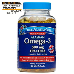 �y�A�����J�R�X�g�R�i�zPure Alaska �I���K-3 500 mg�AEPA+DHA�A�~�j�\�t�g�W�F�� 180 �� Pure Alaska Omega-3 500 mg., EPA+DHA, 180 Mini Softgels �y�����񂹏��i�z�y���킹�Ĕ��������z