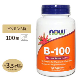 ビタミンB-100 カプセル 100粒 NOW Foods (ナウフーズ)