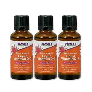 yő1400~OFFN[|zr^~D3 1,000IU Lbh 30ml NOW Foods(iEt[Y) [3Zbg]Vitamin D-3 Liquid Extra Strength - 1 oz.