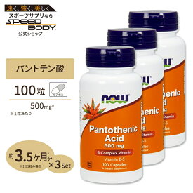 パントテン酸 500mg 100粒 NOW Foods(ナウフーズ) [3個セット]