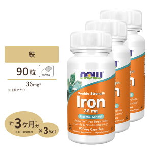 yő1400~OFFN[|ziEt[Y S Tvg 36mg 90 NOW Foods Iron xWJvZ ACA rXOV_S 90 Double Strength