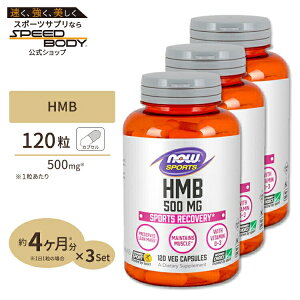 yő1400~OFFN[|z[3Zbg] HMB 500mg 120s3t NOW Foods(iEt[Y)HMB 500mg120Vcaps 3bottles setiEX|[c nowsports