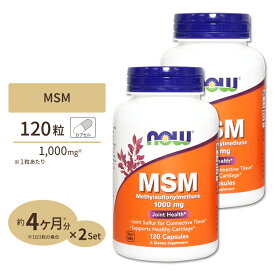 [2個セット] MSM 1000mg 120粒 NOW Foods(ナウフーズ)