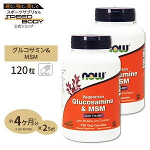 yő1400~OFFN[|z[2Zbg] AORT~igERVRjMSM 120 NOW Foods(iEt[Y)Glucosamine & MSM Vegetarian 120vcp 2bottles set