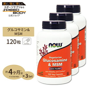 yő1400~OFFN[|z[3Zbg] AORT~igERVRjMSM 120 NOW Foods(iEt[Y)Glucosamine & MSM Vegetarian 120vcp 3bottles set