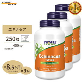 【最大1400円OFFクーポン】[3個セット] ナウフーズ エキナセア 400mg 250粒 NOW Foods Echinacea 400mg 250 Vef Capsules サプリメント サプリ 健康 バリア 季節の変わり目