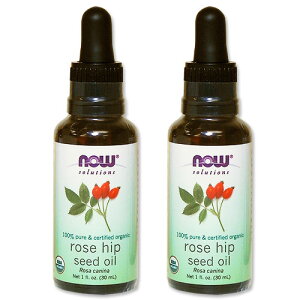 100���s���A �I�[�K�j�b�N ���[�Y�q�b�v�V�[�h�I�C�� 30ml NOW Foods(�i�E�t�[�Y) [2�Z�b�g]Organic Rose Hip Seed Oil 1 oz 2bottles set