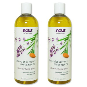 yő1400~OFFN[|zx_[A[h }bT[WIC 473ml NOW Foods(iEt[Y) [2Zbg]Lavender Almond Massage Oil - 16 fl. oz. 2bottles set