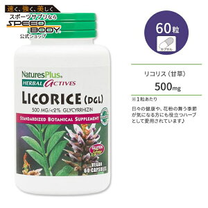 yő1200~OFFN[|zlC`[YvX n[uANeBu RXDGL 500mg JvZ 60 NaturesPlus Herbal Actives Licorice DGL Capsules n[u Ñ