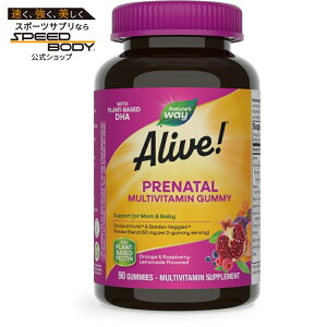 �l�C�`���[�Y�E�F�C �A���C�u �v���i�^�� �}���`�r�^�~�� �A����DHA�z���O�~ 90�� Alive! Prenatal Multi-Vitamin w/ Plant DHA Gummies 90 Gummies �y�����񂹏��i�z�y���킹�Ĕ��������z