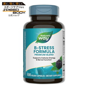 Nature's Way B-�X�g���X�t�H�[�~���� �G�]�E�R�M�G�L�X�z�� 100�� �r�[�K���J�v�Z�� �l�C�`���[�Y�E�F�C B-Stress Formula 100Vegan Capsules�y�����񂹏��i�z�y���킹�Ĕ��������z