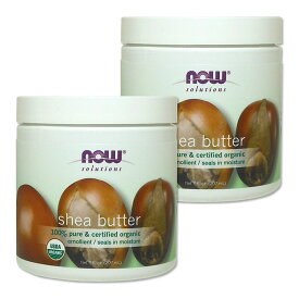 [2個セット] ナウフーズ 100%ピュア オーガニック シアバター 207ml NOW Foods Shea Butter オーガニック ボディクリーム