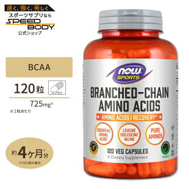 BCAA 120粒 NOW Foods (ナウフーズ)BCAA (Branched Chain Amino Acid) 240 CAPSナウスポーツ nowsports