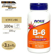 ビタミンB6 100mg 100粒 NOW Foods (ナウフーズ)Vitamin B-6 100mg - 100 Caps