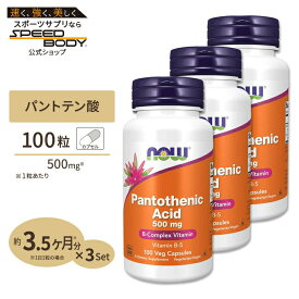 パントテン酸 500mg 100粒 NOW Foods(ナウフーズ) [3個セット]