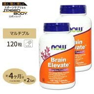 [2個セット] ブレイン エレベイト ベジタリアン 120粒 NOW Foods(ナウフーズ)Brain Elevate 120vcp 2bott…