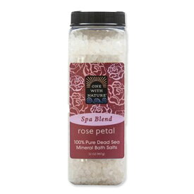 ワンウィズネイチャー デッドシー 死海 ミネラルバスソルト ローズペタル 907g (32oz) ONE WITH NATURE 100% Pure Dead Sea Mineral Bath Salts【お取り寄せ商品】
