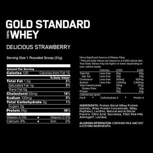 ゴールドスタンダードデリシャスストロベリー100%ホエイプロテイン4.54kg
