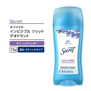 yő1400~OFFN[|zV[Nbg IWi CrWu \bh fIhg N[x_[ 73g Secret Original Invisible Solid Antiperspirant and Deodorant, CLEAN LAVENDER