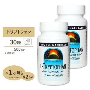 [2�Z�b�g] �\�[�X�i�`�������Y L�g���v�g�t�@�� 500mg 30�� �J�v�Z�� Source Naturals L-Tryptophan 500mg 30Capsules �_�C�G�b�g�E���N ���N �A�~�m�_�z���y�����񂹏��i�z�y���킹�Ĕ��������z