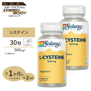 [2�Z�b�g] �\�����[ L-�V�X�e�C�� 500mg L�V�X�e�C�� 500mg 30�� SOLARAY L-Cysteine Free Form, Veg Cap 500mg 30ct