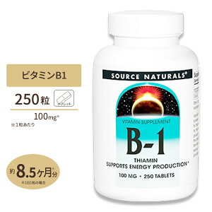 �r�^�~��B1 100mg 250�� �^�u���b�g Source Naturals (�\�[�X�i�`�������Y)Vitamin B-1 100mg 250tablets Source Naturals�y�����񂹏��i�z�y���킹�Ĕ��������z