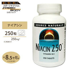 �\�[�X�i�`�������Y �i�C�A�V�� 250mg 250�� Source Naturals Niacin 250mg 250Tablets[�����T�C�Y]�y�����񂹏��i�z�y���킹�Ĕ��������z