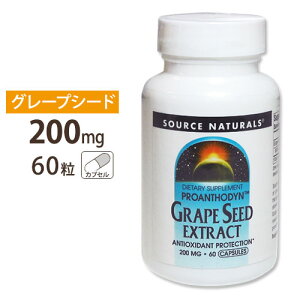 �\�[�X�i�`�������Y �O���[�v�V�[�h�G�L�X �u�h�E��q 200mg 60�� Source Naturals Grape Seed Extract 200mg 60Capsules[���ܗL]�T�v�������g OPC �|���t�F�m�[�� �A�����J�y�����񂹏��i�z�y���킹�Ĕ���