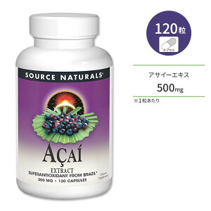 �\�[�X�i�`�������Y �A�T�C�[�G�L�X 500mg 120�� �J�v�Z�� Source Naturals Acai Extract 120 Capsules �T�v�������g �|���t�F�m�[�� �A���g�V�A�j�� �X�[�p�[�t�[�h�y�����񂹏��i�z�y���킹�Ĕ�������