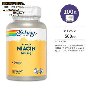 �\�����[ �m�[�t���b�V�� �i�C�A�V�� 500mg �x�W�^�u���J�v�Z�� 100�� Solaray Niacin, No Flush 500mg �r�^�~��B3