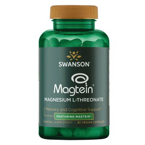 �X�����\�� �}�O�l�V�E��L-�X���I�l�[�g �}�O�e�C���z�� 90�� Swanson Magnesium L-Threonate - Featuring Magtein 90 Vegan Caps