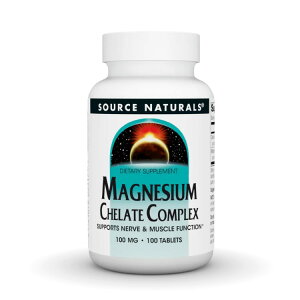 �\�[�X�i�`�������Y �}�O�l�V�E���L���[�g �R���v���b�N�X 100mg 100�� Source Naturals Magnesium Chelate Complex 100 mg 100 Tablet �y�����񂹏��i�z�y���킹�Ĕ��������z