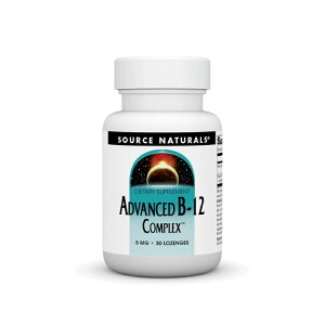 �\�[�X�i�`�������Y �A�h�o���X�gB-12�R���v���b�N�X 5mg 30���[���W Source Naturals Advanced B-12 Complex�E5 mg 30 Lozenge �y�����񂹏��i�z�y���킹�Ĕ��������z