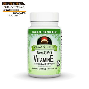 �\�[�X�i�`�������Y ���B�[�K���g�D���[ ���`�q�g�� �r�^�~��E 400IU 50�� Source Naturals Vegan True Non-GMO Vitamin E 400 IU 50 Tablet �y�����񂹏��i�z�y���킹�Ĕ��������z