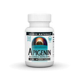 ソースナチュラルズ アピゲニン 60ベジカプセル Source Naturals Apigenin 60Vc 【お取り寄せ商品】