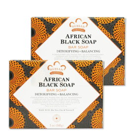[2個セット] ヌビアンヘリテージ アフリカンブラックソープバー Nubian Heritage African Black Soap Bar